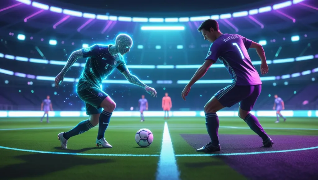 Imagen-conceptual-de-¿puede-la-ia-vencer-a-los-mejores-jugadores-de-futbol-virtual_-estilo-futurista-IA-y-tecnologia